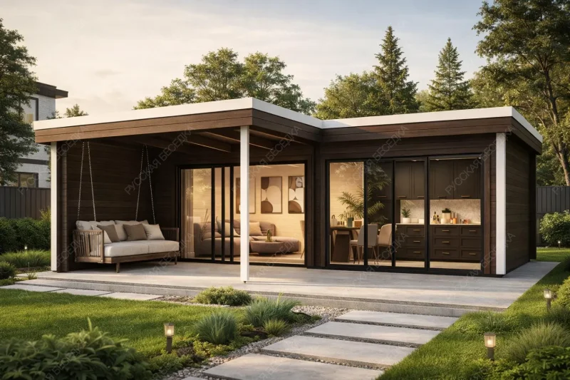 Угловая беседка Карелия