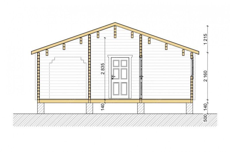 Дачный дом из мини бруса ДЛ-12