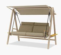 Качели бежевый/бежевый, алюминий/тик