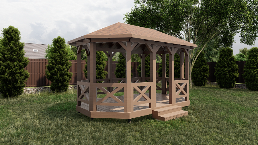 Овальная беседка ВЕЛЛА