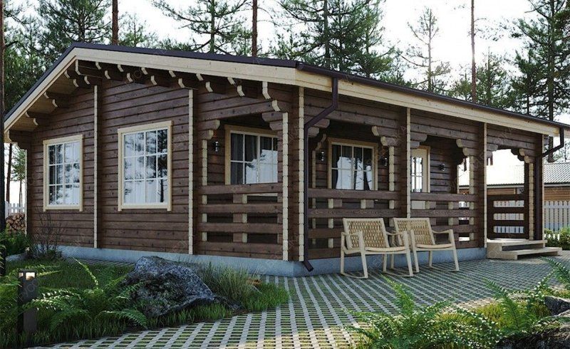 Дачный дом из мини бруса ДЛ-18