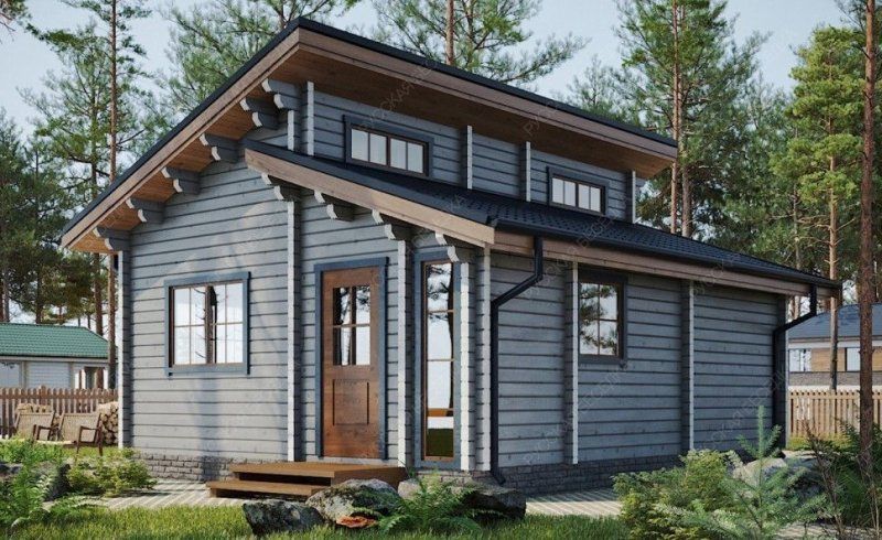 Дачный дом из мини бруса ДЛ-21