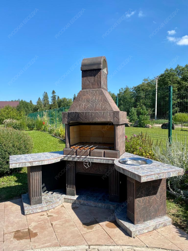 Печь № 18 — Угловой комплекс с рабочим столом и мойкой