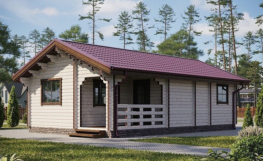 Дачный дом из мини бруса ДЛ-13