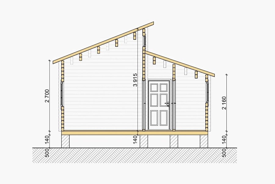 Дачный дом из мини бруса ДЛ-21