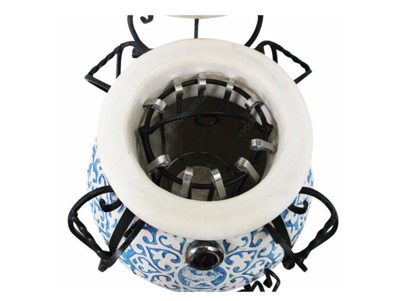 Тандыр керамический Арттандыр Венецианский купец Blue с откидной крышкой