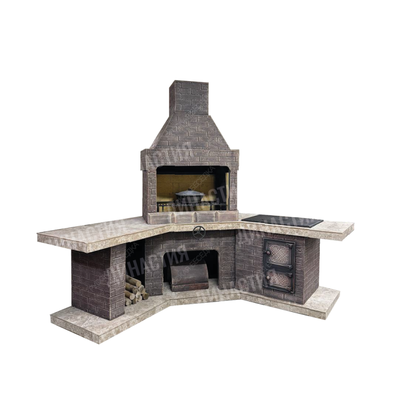 Печь № 17 — Барбекю комплекс угловой