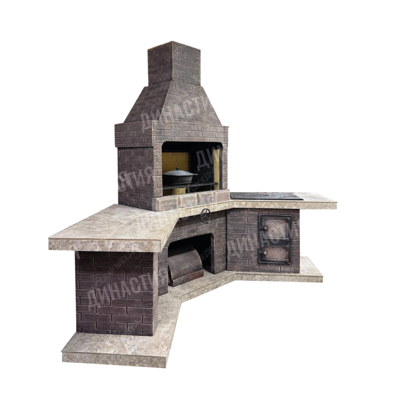 Печь № 17 — Барбекю комплекс угловой