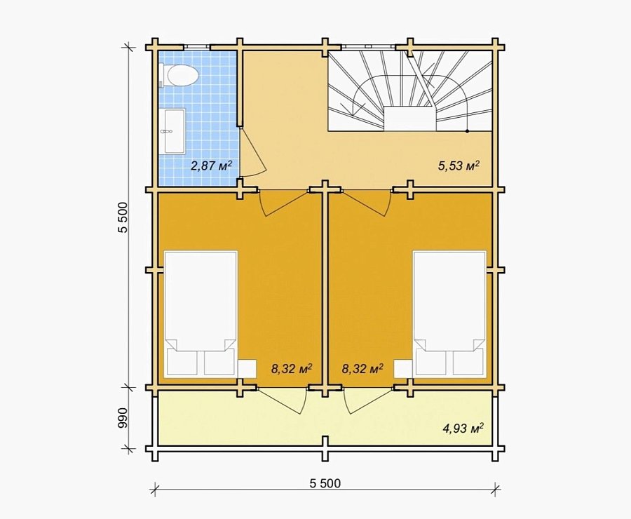 Дачный дом из мини бруса ДЛ-20