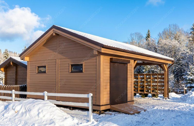 Навес для машин с хозблоком ВАЛОР