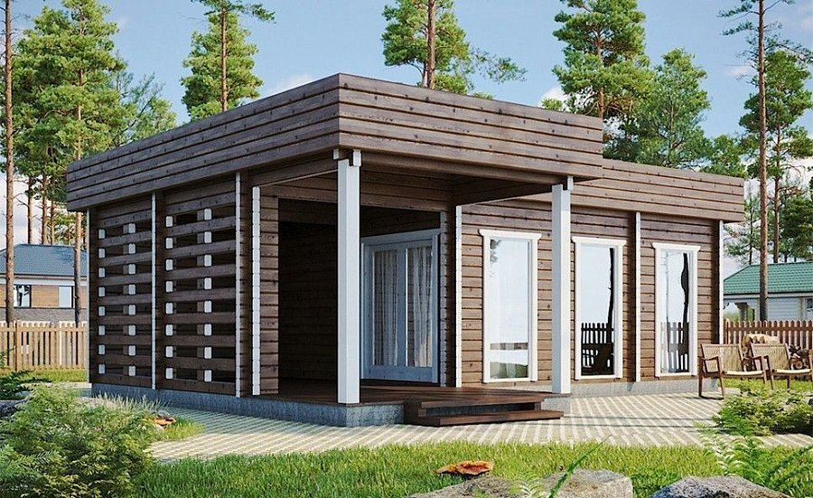 Дачный дом из мини бруса ДЛ-30