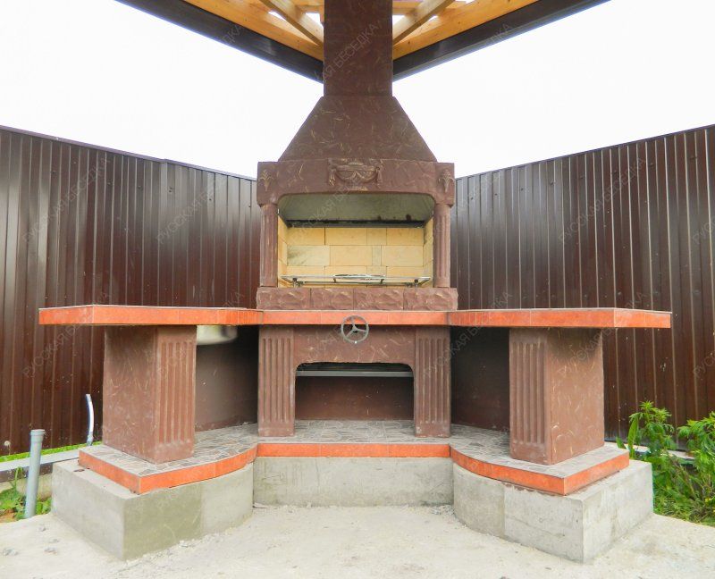 Печь № 18 — Угловой комплекс с рабочим столом и мойкой