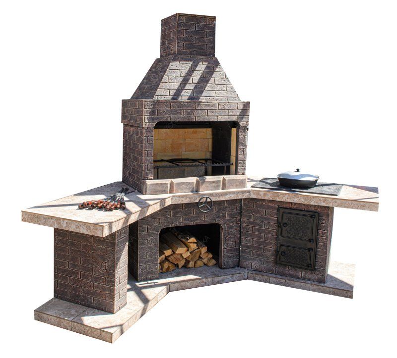 Печь № 17 — Барбекю комплекс угловой