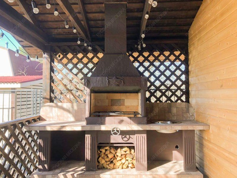 Печь № 16 — Печь барбекю с двумя рабочими столами (или мойкой)