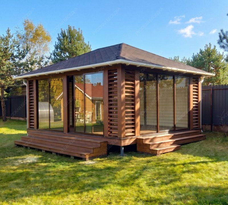 Закрытая беседка Балтика 4,5х6