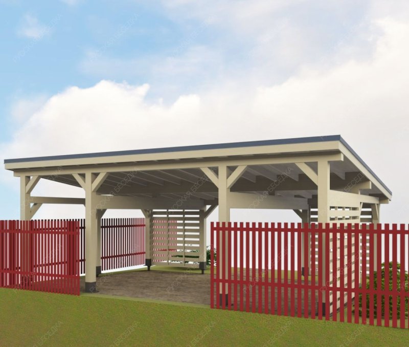 Навес односкатный МЕРАНО