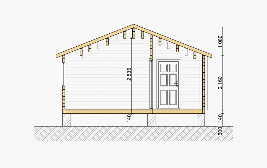 Дачный дом из мини бруса ДЛ-13
