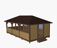 Прямоугольная беседка ЛАВР