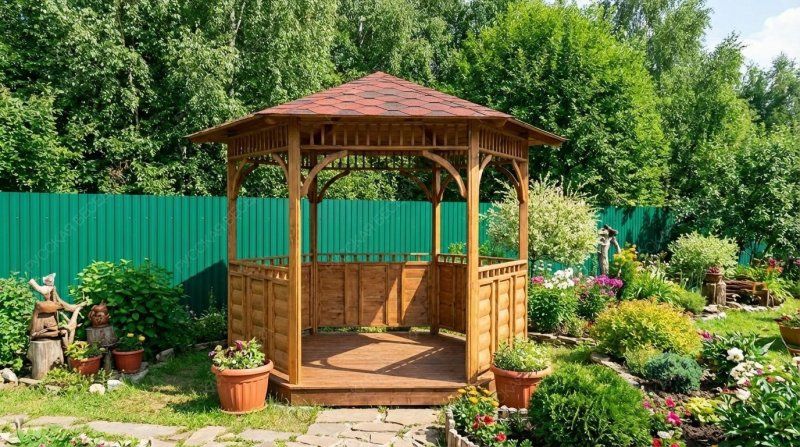 Шестигранная беседка РОТОНДА