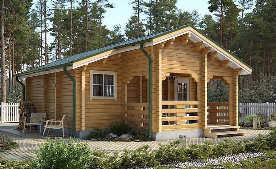 Дачный дом из мини бруса ДЛ-15