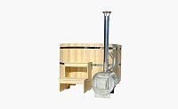 Фурако круглая с наружной печью Kupel4 кедр 1.8х1.8х1.2