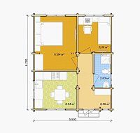 Дачный дом из мини бруса ДЛ-21