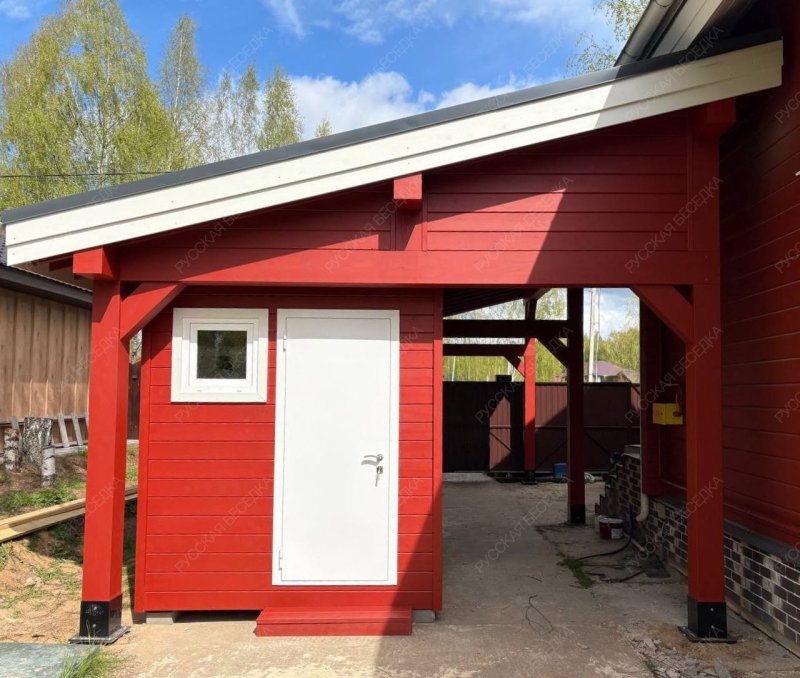 Навес односкатный с хозблоком ХОЛТ